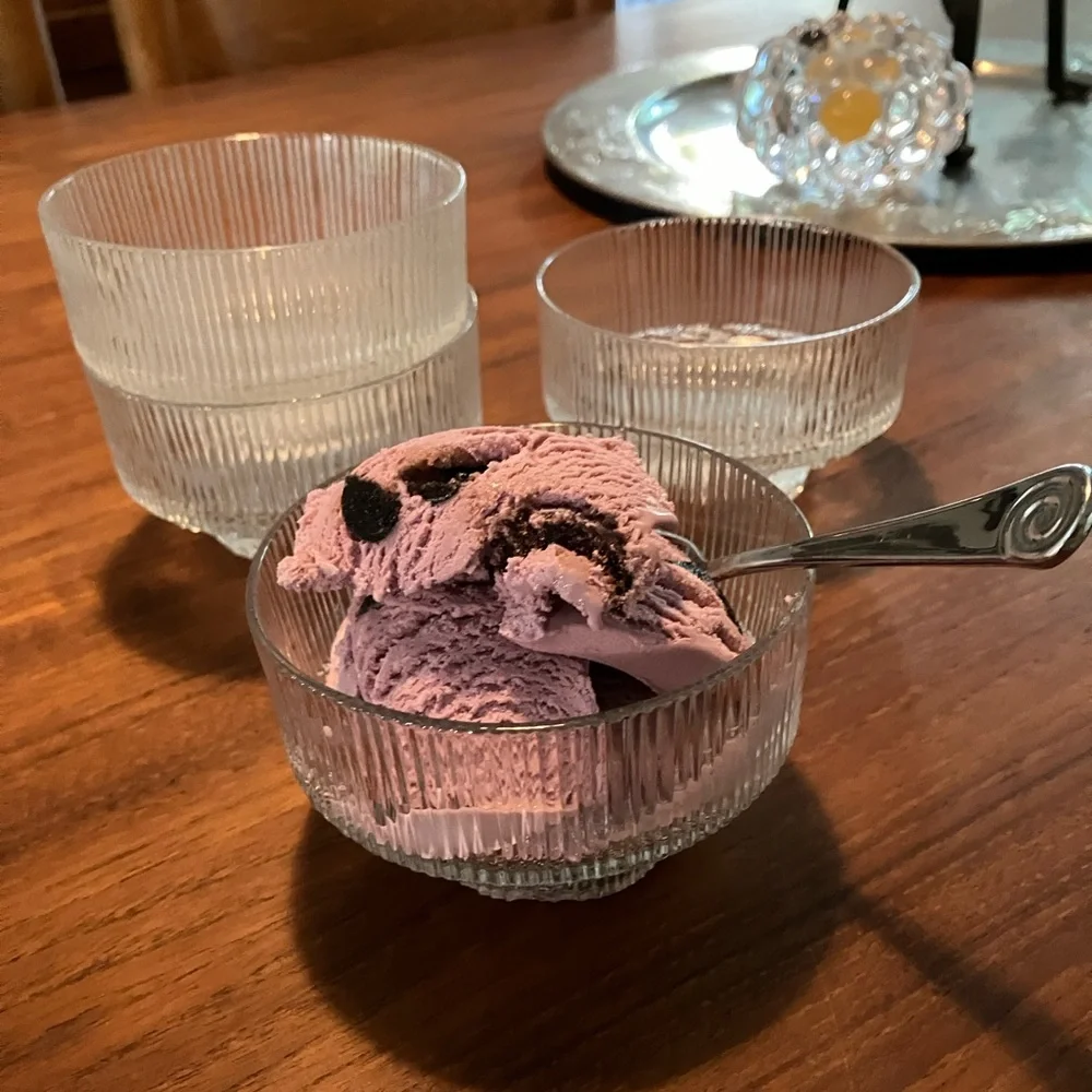 Vintage 1970s Ravenhead Glass Dessert Bowls Topaz Pattern by John Clappison - Picture 3 of 8